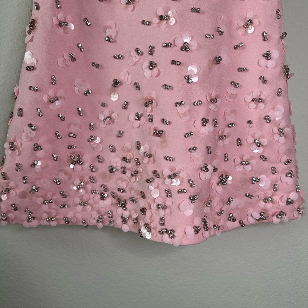 NWT SIMKHAI Ziva Embellished Crepe Mini Dress SZ US 6 - Picture 5 of 10